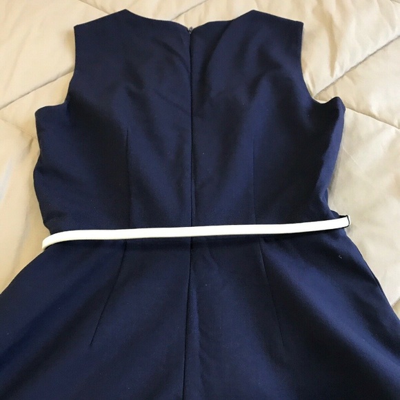 Calvin Klein Blue Dress w Belt - Size 4 - Picture 4 of 6